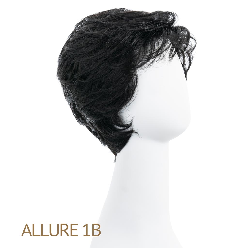 peluca corta mujer color negro natural